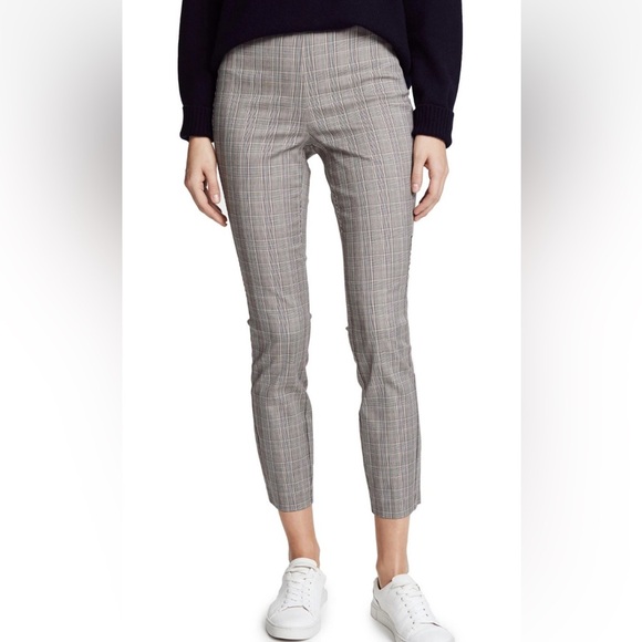 Rag & Bone Simone Skinny Pant in Ivory Black Multi Glen Plaid sz 6 - Picture 4 of 14